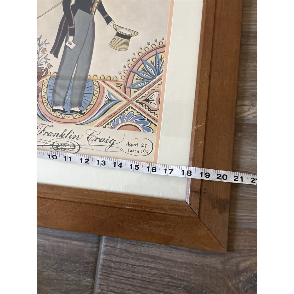 Vintage Lionel Franklin Craig Framed Print 24.5" x 21" - Picture 4 of 5